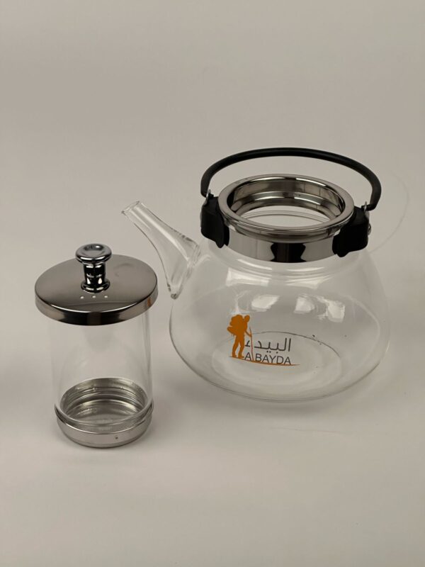 ⁦ابريق زجاج 1200 جرام مع صفاية البيداء⁩ - الصورة ⁦4⁩